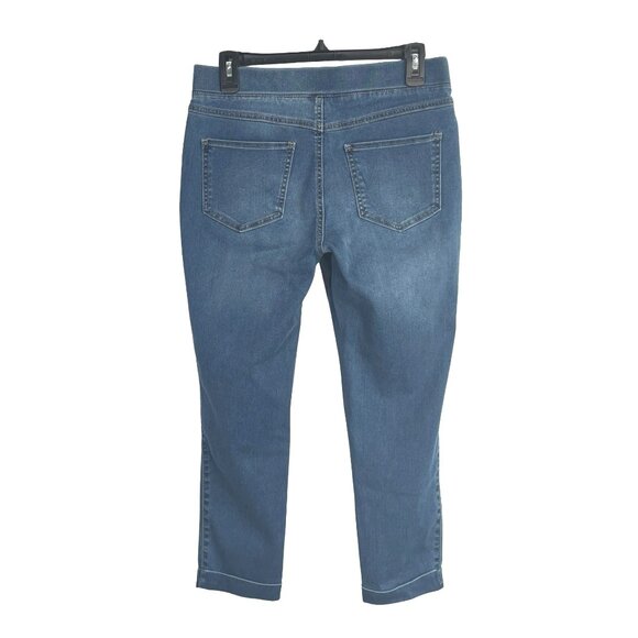 Sound/Style Lucy Pull On Crop Silk Denim Jeggings Jeans Sz Medium - Picture 3 of 5
